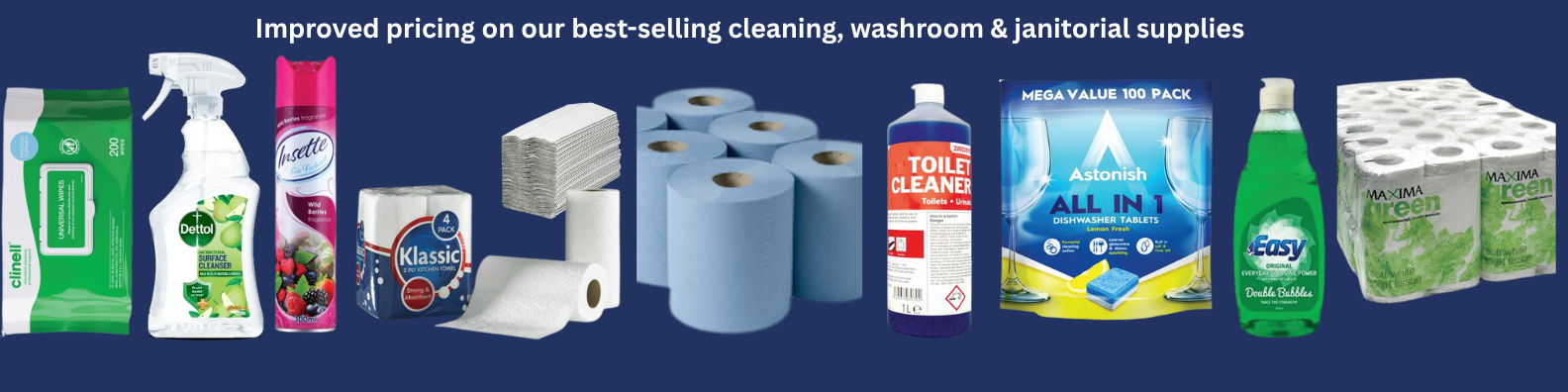 cleaning janitorial supplies & washroom-related products